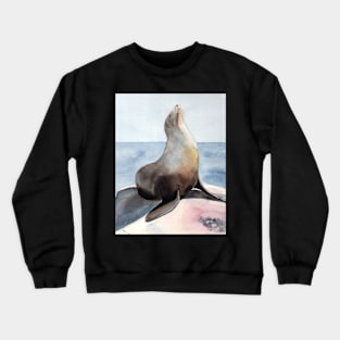 Sealion Watercolor Crewneck Sweatshirt